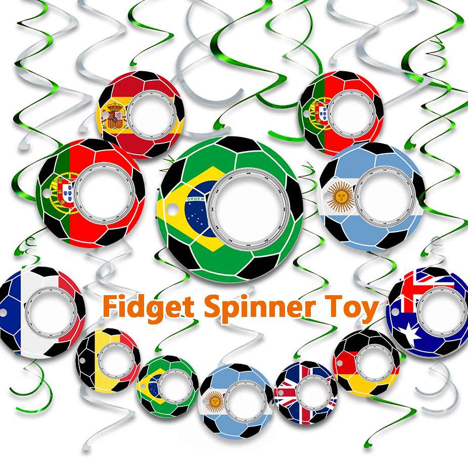 Creative Football World Cup Spinner Toy Keychain