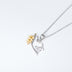 Peace Dove Pendant Gold Plated Necklace Female Micro Inlay - Minihomy