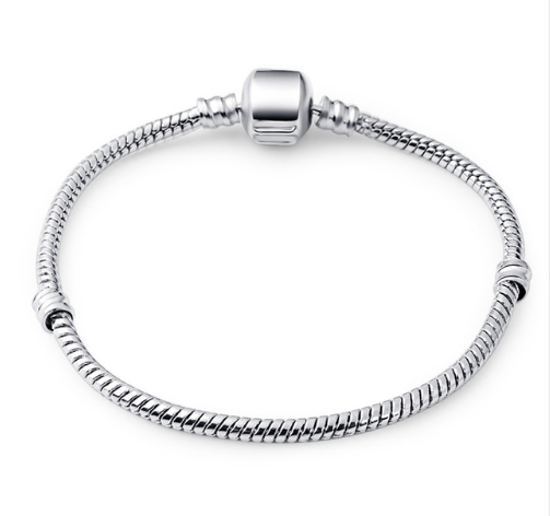 Silver Crystal Charm Bracelet for Women
