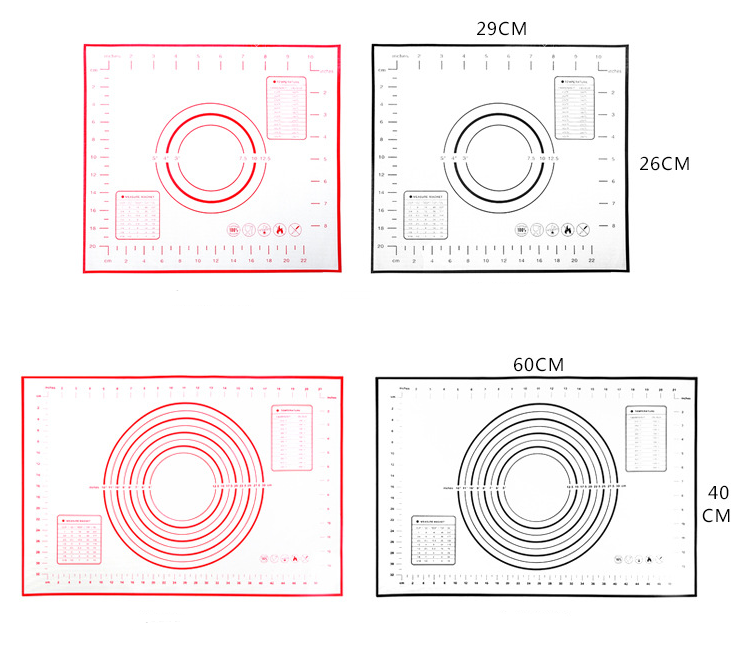 Silicone kneading dough pad thickening baking panel large baking tools chopping board and surface silicone anti-skid pad