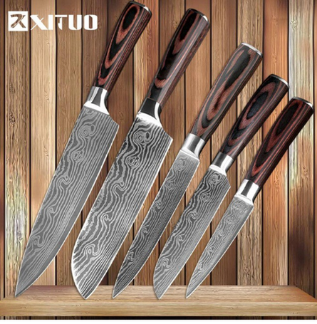 Carpenter's Special Knife Set: 6 & 8 Piece Chef Knives for Cooking - Minihomy