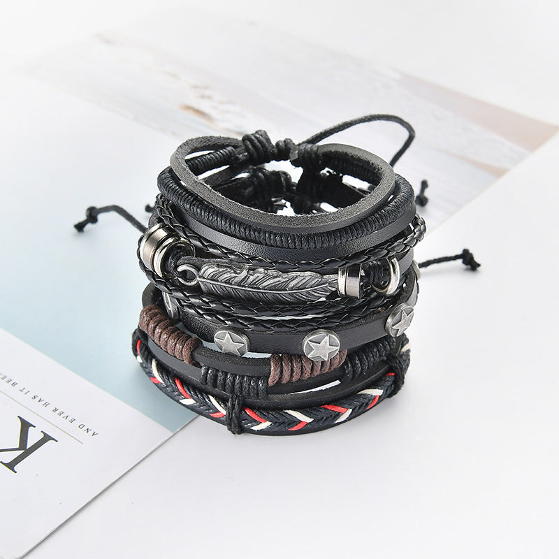 Multilayer Leather Bracelet  For Men - Minihomy