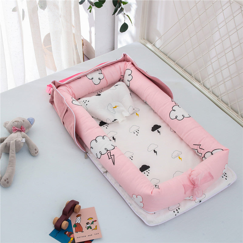 Cotton Portable Baby Crib Newborn Foldable - Minihomy