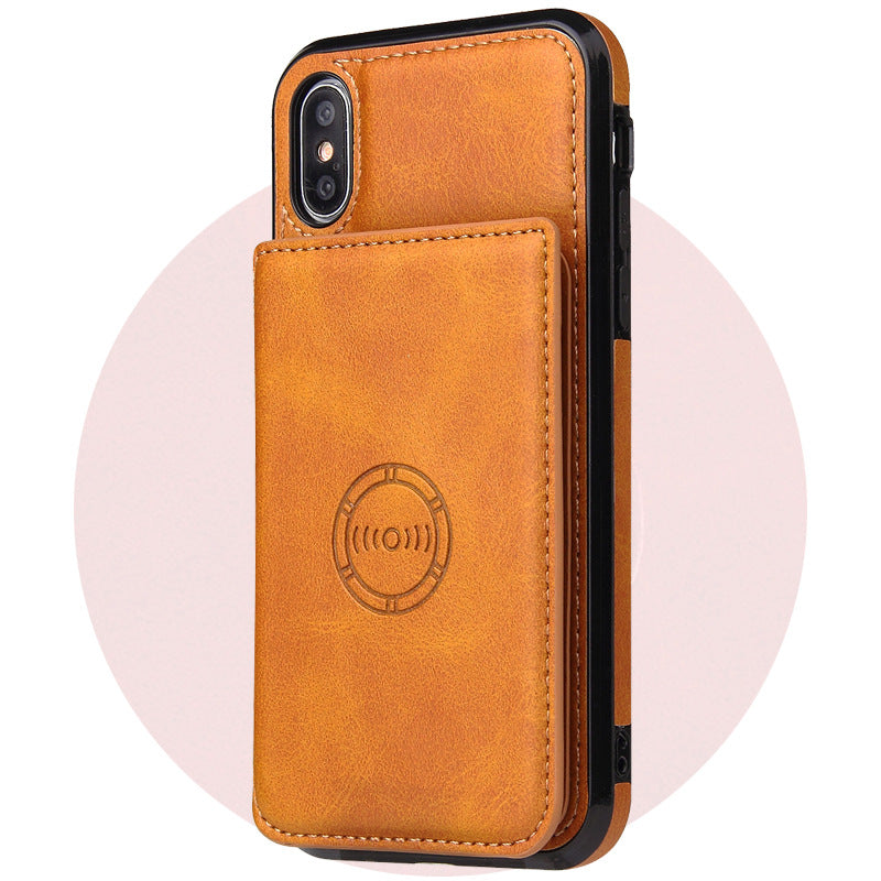 Card wallet leather phone case