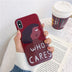 Han Feng wine red personality girl phone case - Minihomy