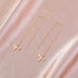 Gold Copper Dragonfly Micro-Set Zircon Long Tassel Ear Wire - Minihomy