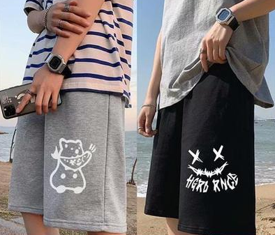 Summer Shorts Men's Korean Trend Loose Hong Kong Style Straight Sports Pants