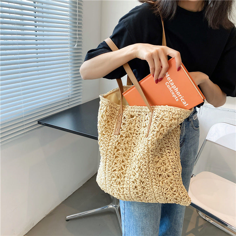 Forest Woven Large Capacity Tote Bag