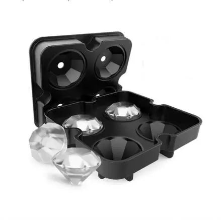 Silicone 4-hole diamond shape ice tray