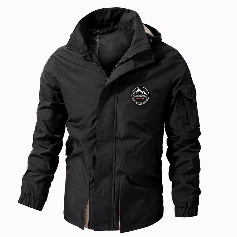 Mens Jacket Hooded Top Technical Work - Minihomy