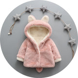 Cute Cat Ears Plush Baby Jacket - Princess Girls Coat