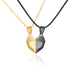 Attractive Wishing Stone Couple Necklace Ancient Love Token Heart-shaped - Minihomy