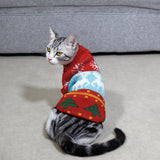 Dog Cat Sweater Pet Christmas Knitting High Collar Clothes