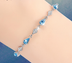 Austrian Blue Crystal 925 Sterling Silver Bracelet - Minihomy