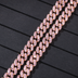 8mm Micro Inlaid Zircon Cuban Chain Necklace Set - Minihomy