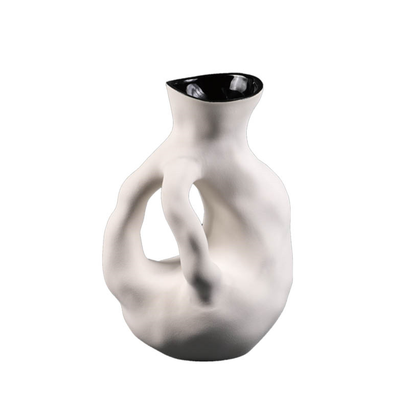 Modern Minimalist Light Luxury Circular Ceramic Flower Ware