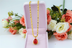 Ladies Ruby Drop Pendant Necklace - Minihomy