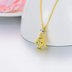 Christmas Gold Plated Tree Necklace with Crystal Jewelry Gift for Women and Girls