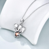 Sterling Silver Elephant Heart Pendant Necklace for Women Jewelry Gifts