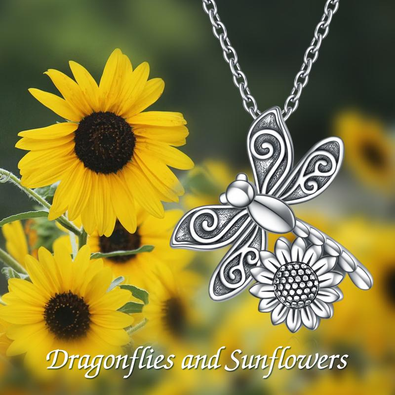 Dragonfly Cremation Necklace Jewelry for Ashes Sterling Silver for Women - Minihomy