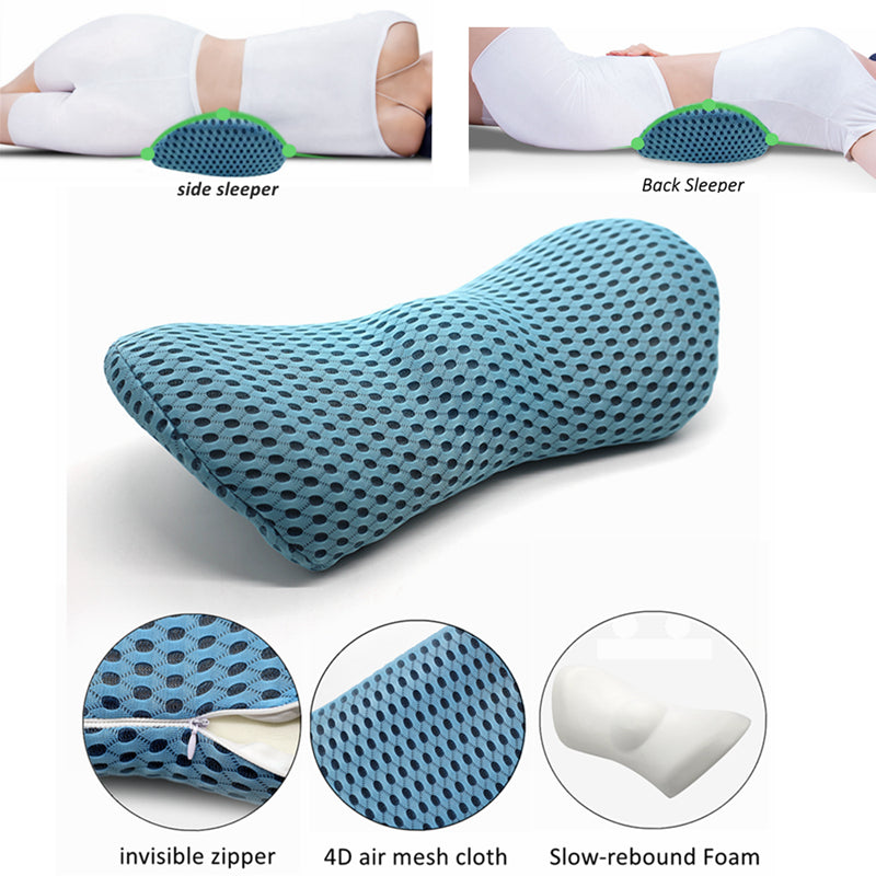 Lumbar Support Pillow For Side Sleepers Pregnancy Relieve Hip Coccyx Sciatica Pain Machine Chair Back Cushion Waist Car Seat