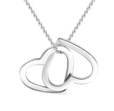 Personalized Customization Of Double Heart Necklace Lettering