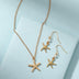 Natural pearl shell starfish set chain - Minihomy