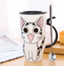 Large 600 ml Cute Ceramic Cat Mug - Minihomy