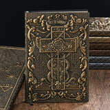 Tarot Card Retro Embossed Notebook PU Bronze Notepad Factory Direct Supply