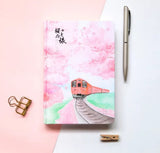 Muco Paper Notebook Notebook Sakura Flower Orbit AR Hardcover Student Handbook - Minihomy