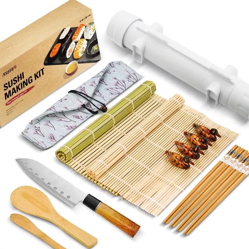 Plastic 15 Sushi Making Set Of Eight Piece Diy Cooking Tools Sushi Kit Smart Kitchen Tools Sushi Maker For Beginner - Minihomy