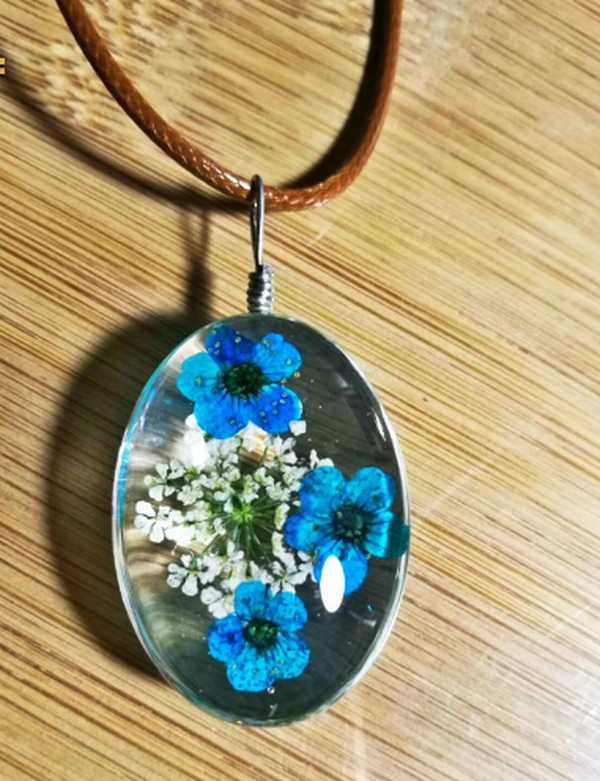 Dried Eternal Flower Specimens Necklaces - Minihomy