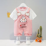 Children's Clothing Baby Summer Cartoon Short-sleeved Overalls