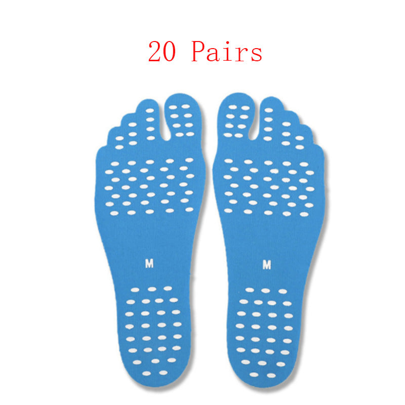 Beach Shoe Invisible Sticker Adhesive Beach Insoles Beach Pads SolesElastic Flexible Pool Barefoot Anti-slip Pads Men Women - Minihomy