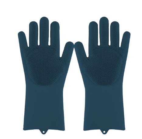 Silicone Heat-resistant Cleaning Brush Scrubbing Gloves - Minihomy