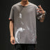 Men's loose T-shirt with ink printing - Minihomy