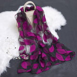 Cut flowers hollow silk scarf