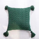 Chenille knitted quilted pillowcase - Minihomy