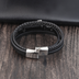 European and American woven leather bracelet - Minihomy