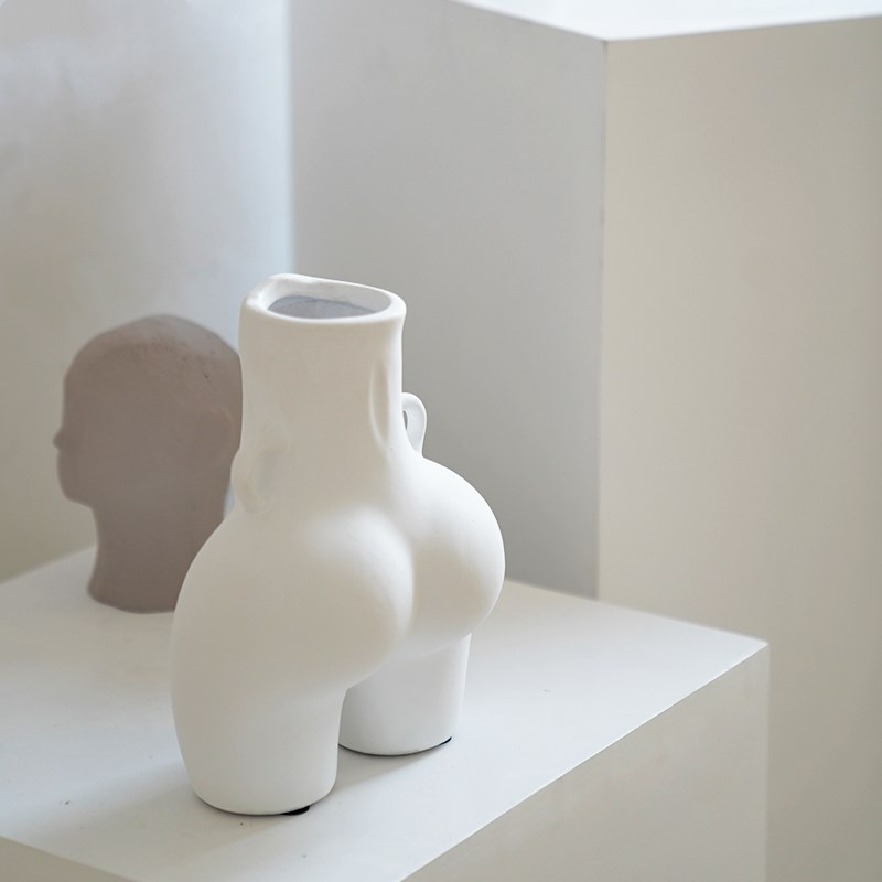 Nordic Creative White Ceramic Vase - Minihomy