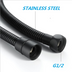 Black Stainless Steel Ordinary Soft Shower Hose - Minihomy