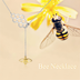 Bee Necklace 925 Sterling Silver Gold Plated Geometric Necklace - Minihomy