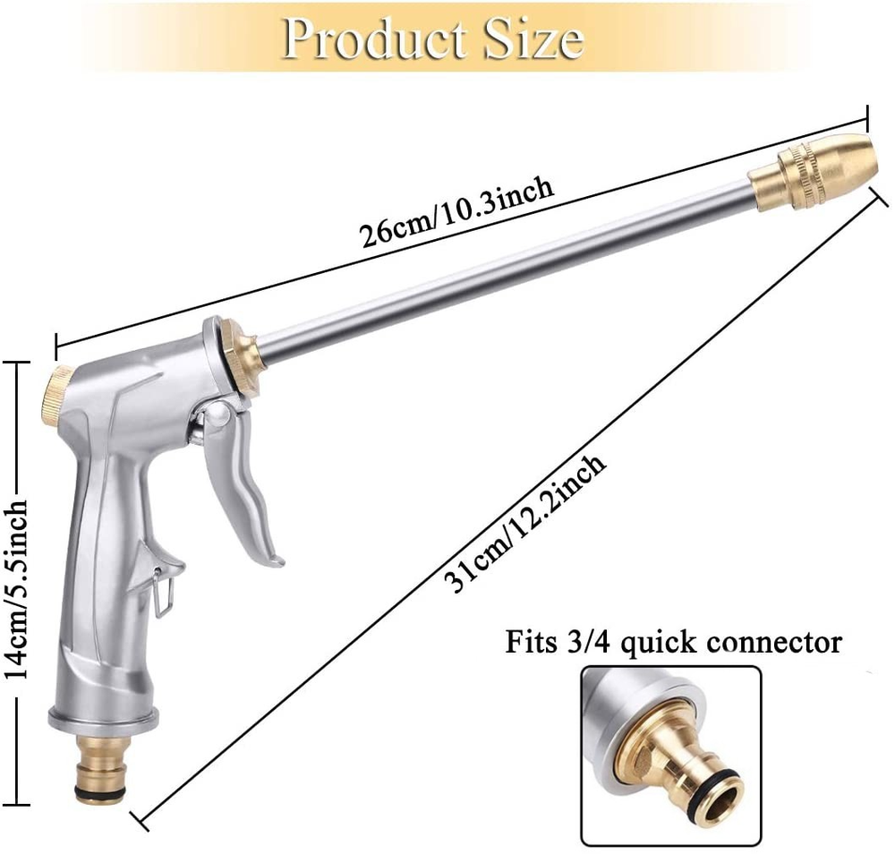 High Pressure Power Washer Water SprayG-un Nozzle Wand Attachment Garden Hose US - Minihomy