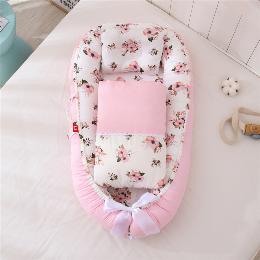 Cotton Breathable Folding Removable And Washable Crib - Minihomy