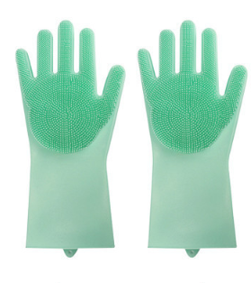 Silicone Heat-resistant Cleaning Brush Scrubbing Gloves - Minihomy