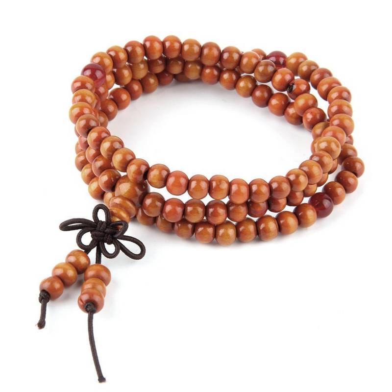 108 Bead Sandalwood Mala - Buddhist Meditation Necklace - Minihomy