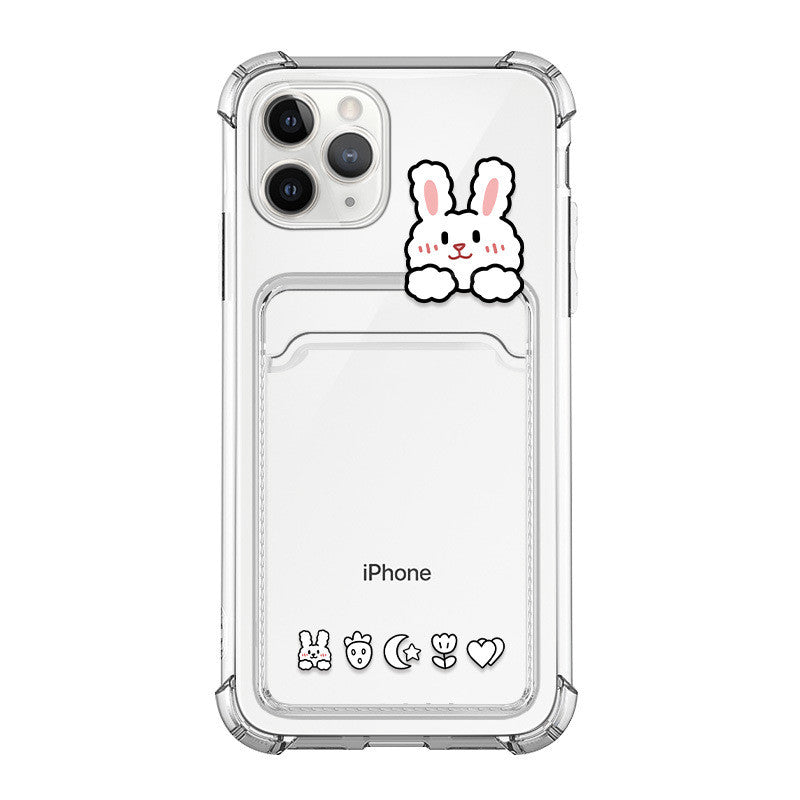 Cartoon Transparent Card Phone Case