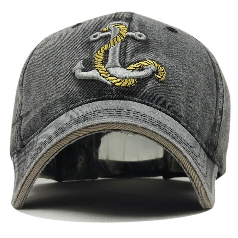 Anchor Embroidered Baseball Cap - Casual Style for All Seasons - Minihomy