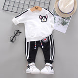 Round Neck Long-sleeved Sweater And Trousers Two-piece Children's Suit