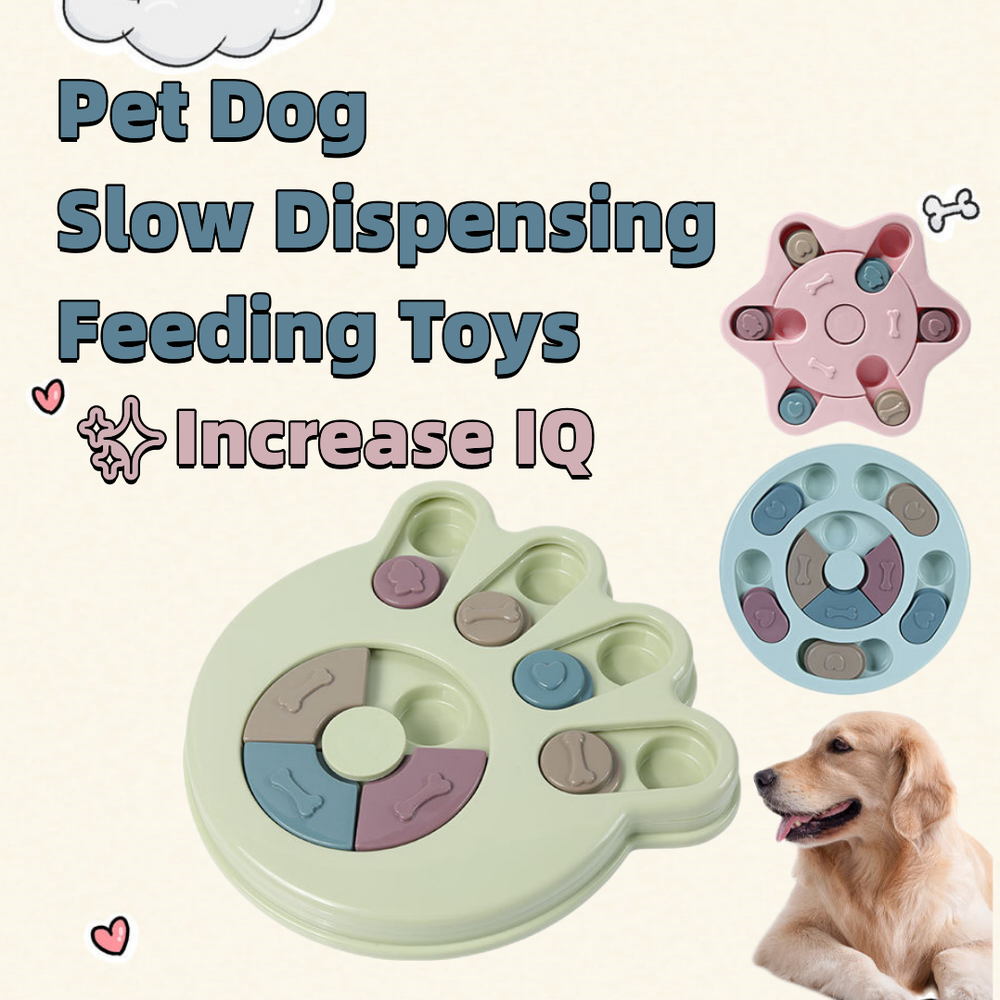 Dog Puzzle Toys Increase IQ Interactive Slow Dispensing Feeding Dog Training Games - Minihomy